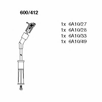 Bremi 600/412 Ignition cable kit 600412