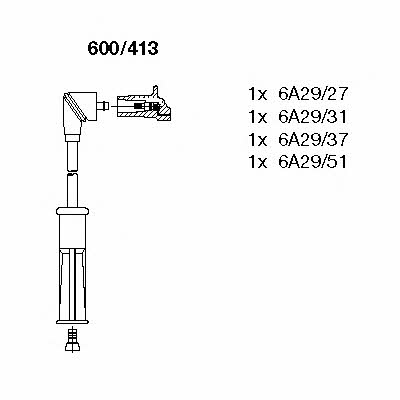 Bremi 600/413 Ignition cable kit 600413