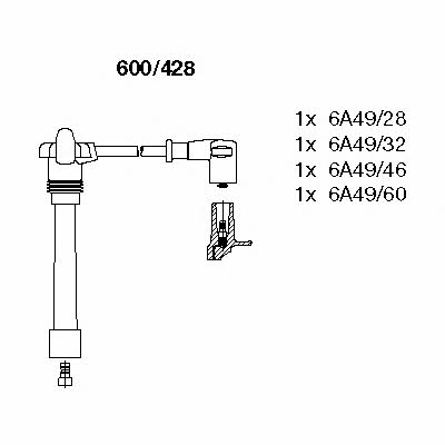 Bremi 600/428 Ignition cable kit 600428