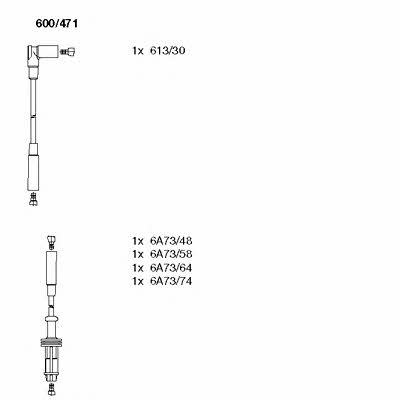 Bremi 600/471 Ignition cable kit 600471