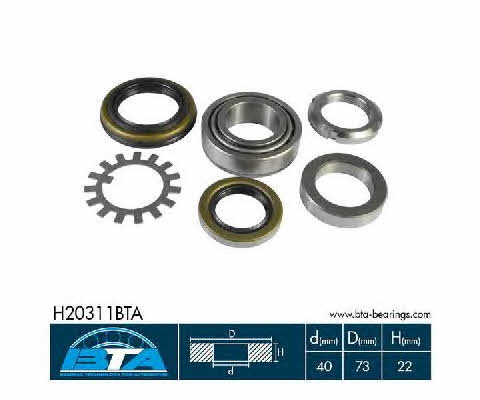 BTA H20311BTA Rear Wheel Bearing Kit H20311BTA