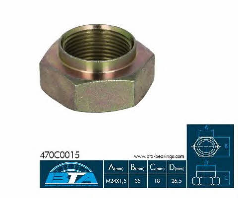 470C0015BTA BTA Axle Nut, drive shaft