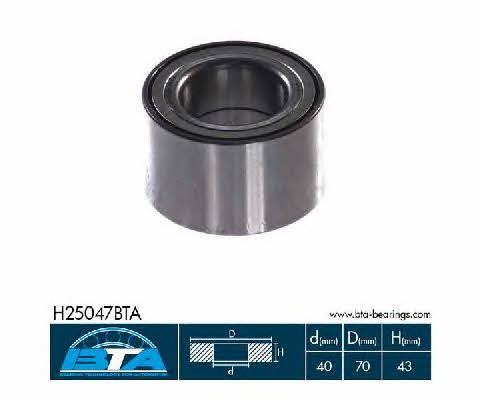 BTA H25047BTA Rear Wheel Bearing Kit H25047BTA