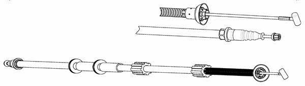 CEF FA02241 Parking brake cable, right FA02241