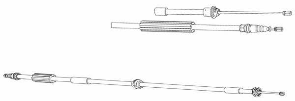 CEF FO02217 Cable Pull, parking brake FO02217