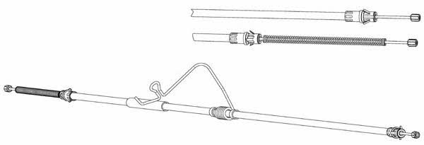 CEF FO02220 Parking brake cable left FO02220