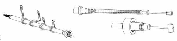 CEF HY02114 Parking brake cable, right HY02114