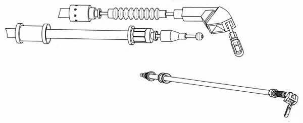 CEF OP02168 Parking brake cable, right OP02168