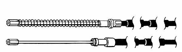 CEF PU02105 Parking brake cable left PU02105