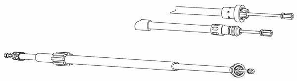 CEF RT02279 Parking brake cable left RT02279