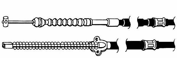 CEF TO02152 Parking brake cable left TO02152