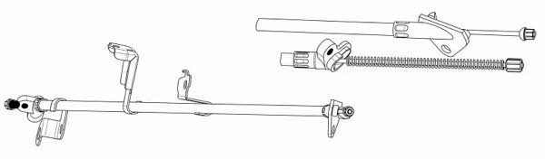 CEF TO02194 Parking brake cable left TO02194
