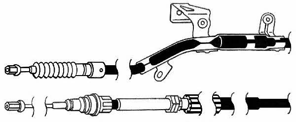 CEF AU02157 Parking brake cable, right AU02157