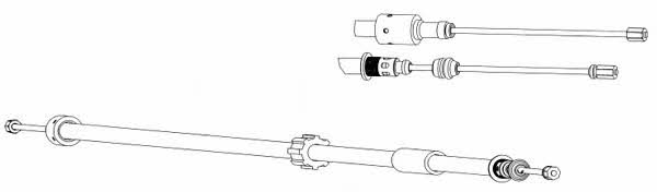 CEF CT02133 Parking brake cable left CT02133