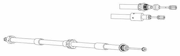 CEF CT02158 Parking brake cable, right CT02158