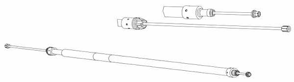 CEF CT02162 Parking brake cable, right CT02162