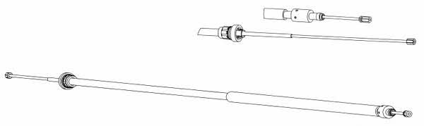 CEF CT02167 Parking brake cable, right CT02167