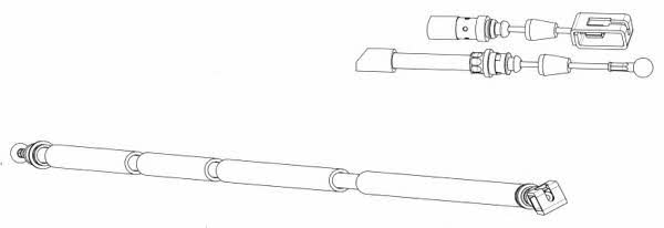 CEF CT02187 Parking brake cable, right CT02187