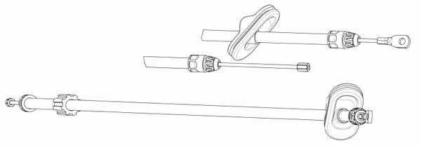 CEF DM02194 Cable Pull, parking brake DM02194