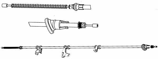 CEF MI02116 Cable Pull, parking brake MI02116