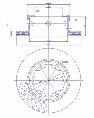 Car 142.473 Rear ventilated brake disc 142473