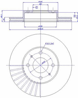 Car 142.803 Brake disc 142803