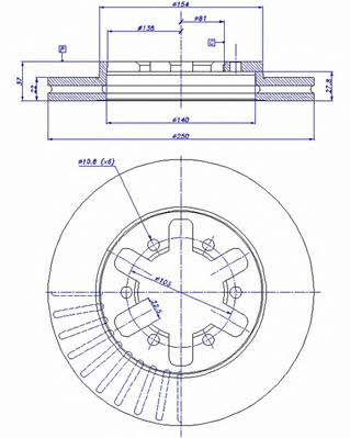 Car 142.879 Brake disc 142879