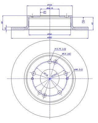 Car 142.1162 Rear brake disc, non-ventilated 1421162