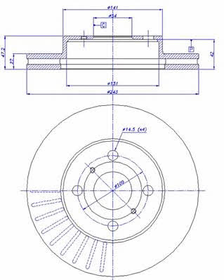 Car 142.977 Brake disc 142977