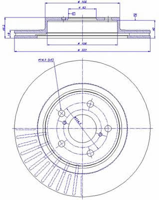 Car 142.981 Brake disc 142981