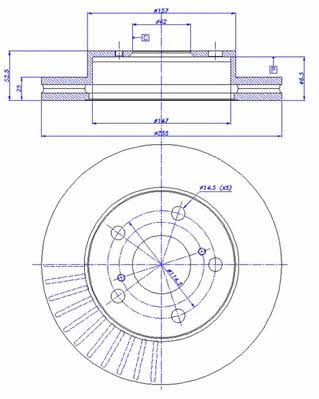 Car 142.983 Brake disc 142983