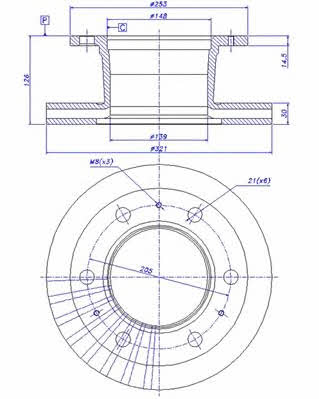 Car 150.010 Brake disc 150010