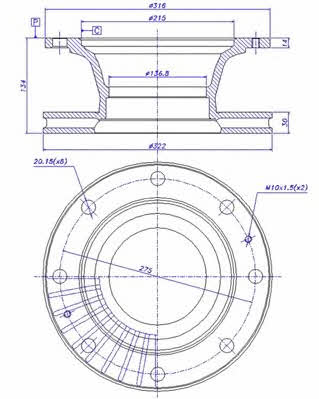 Car 150.080 Brake disc 150080