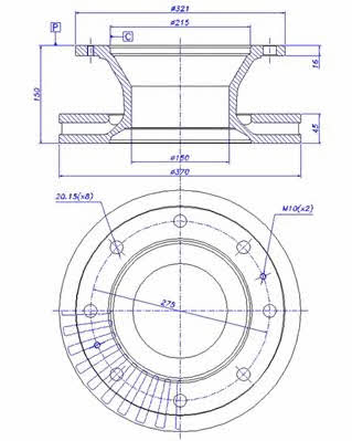 Car 150.090 Brake disc 150090