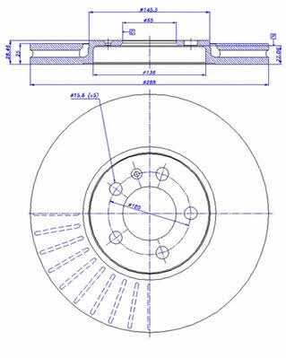 Car 142.759 Front brake disc ventilated 142759