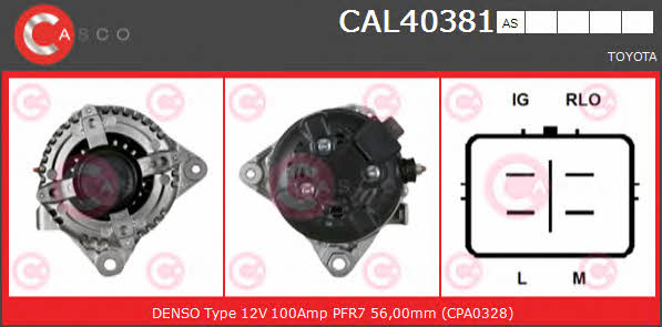 Casco CAL40381AS Alternator CAL40381AS