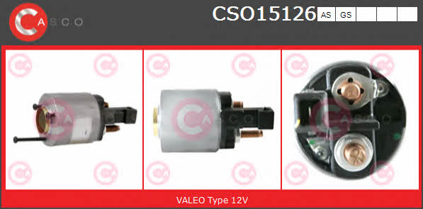 Casco CSO15126AS Solenoid switch, starter CSO15126AS