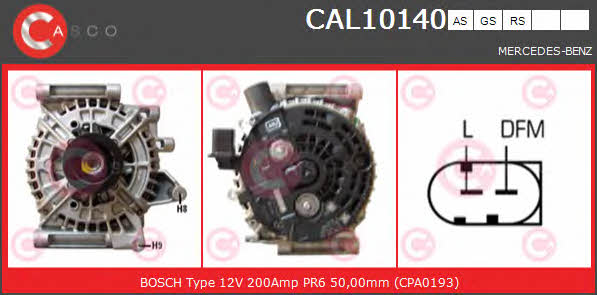 Casco CAL10140AS Alternator CAL10140AS CAL10140AS Casco Alternator