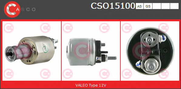 Casco CSO15100AS Solenoid switch, starter CSO15100AS