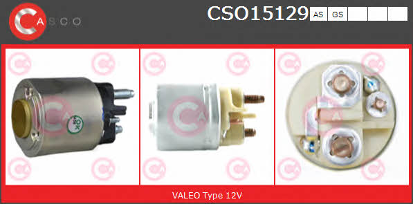 Casco CSO15129AS Solenoid switch, starter CSO15129AS