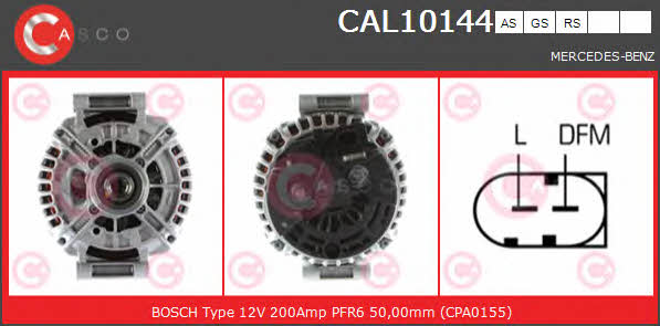 Casco CAL10144AS Alternator CAL10144AS