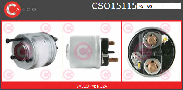 Casco CSO15115AS Solenoid switch, starter CSO15115AS