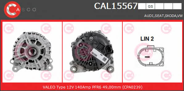 Casco CAL15567GS Alternator CAL15567GS