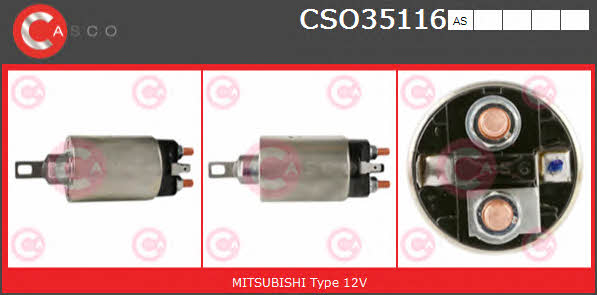 Casco CSO35116AS Solenoid switch, starter CSO35116AS