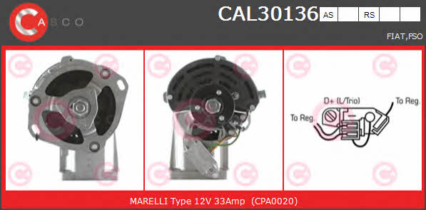 Casco CAL30136AS Alternator CAL30136AS