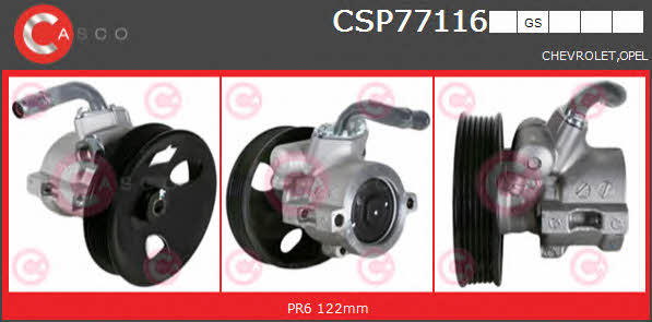 Casco CSP77116GS Hydraulic Pump, steering system CSP77116GS