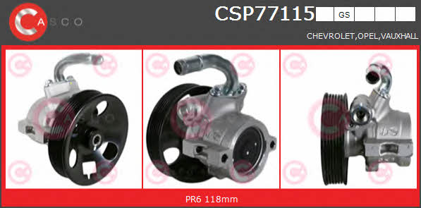 Casco CSP77115GS Hydraulic Pump, steering system CSP77115GS