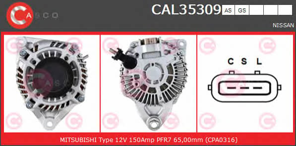 Casco CAL35309GS Alternator CAL35309GS