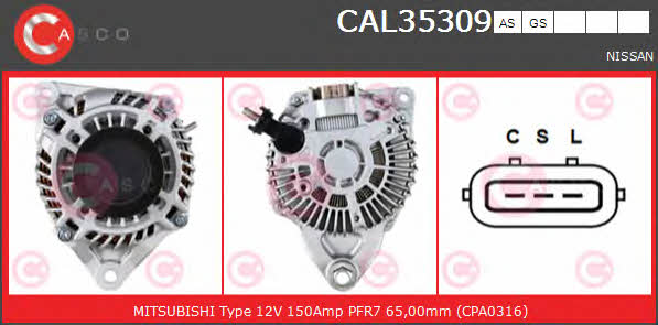 Casco CAL35309AS Alternator CAL35309AS