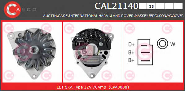 Casco CAL21140GS Alternator CAL21140GS